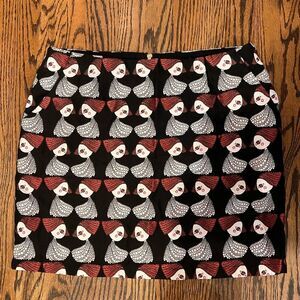 Unique vintage skirt embroidered babushka design artsy avant-garde from paris